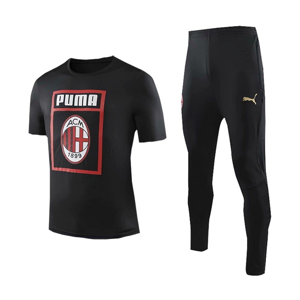 Trikot Trainingsshirt AC Milan Komplett Set 2019-20 Schwarz Rote